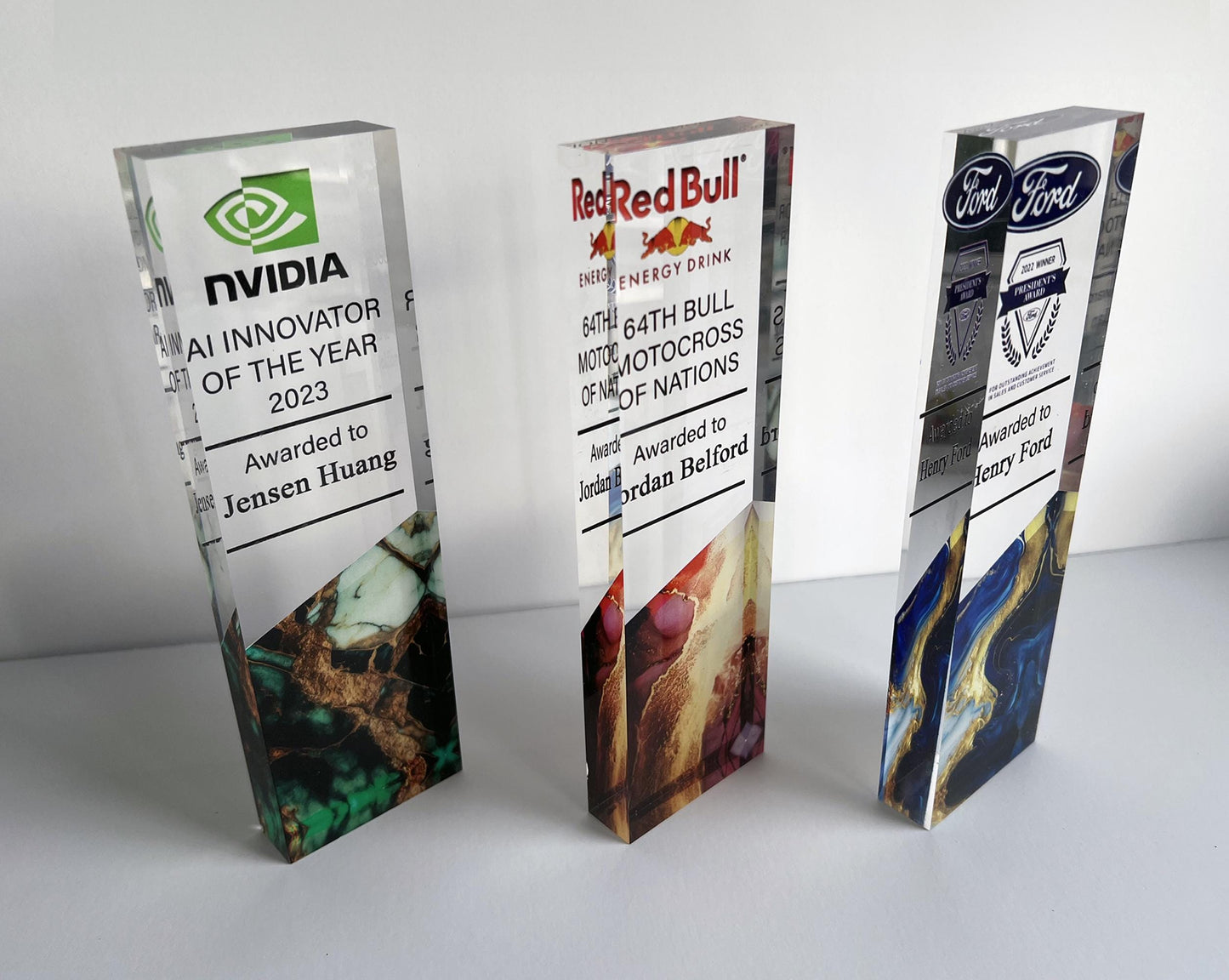 Customized Clear Award Corporate Trophy Award - Company Anniversary Awards Ceremony, Glass Trophy