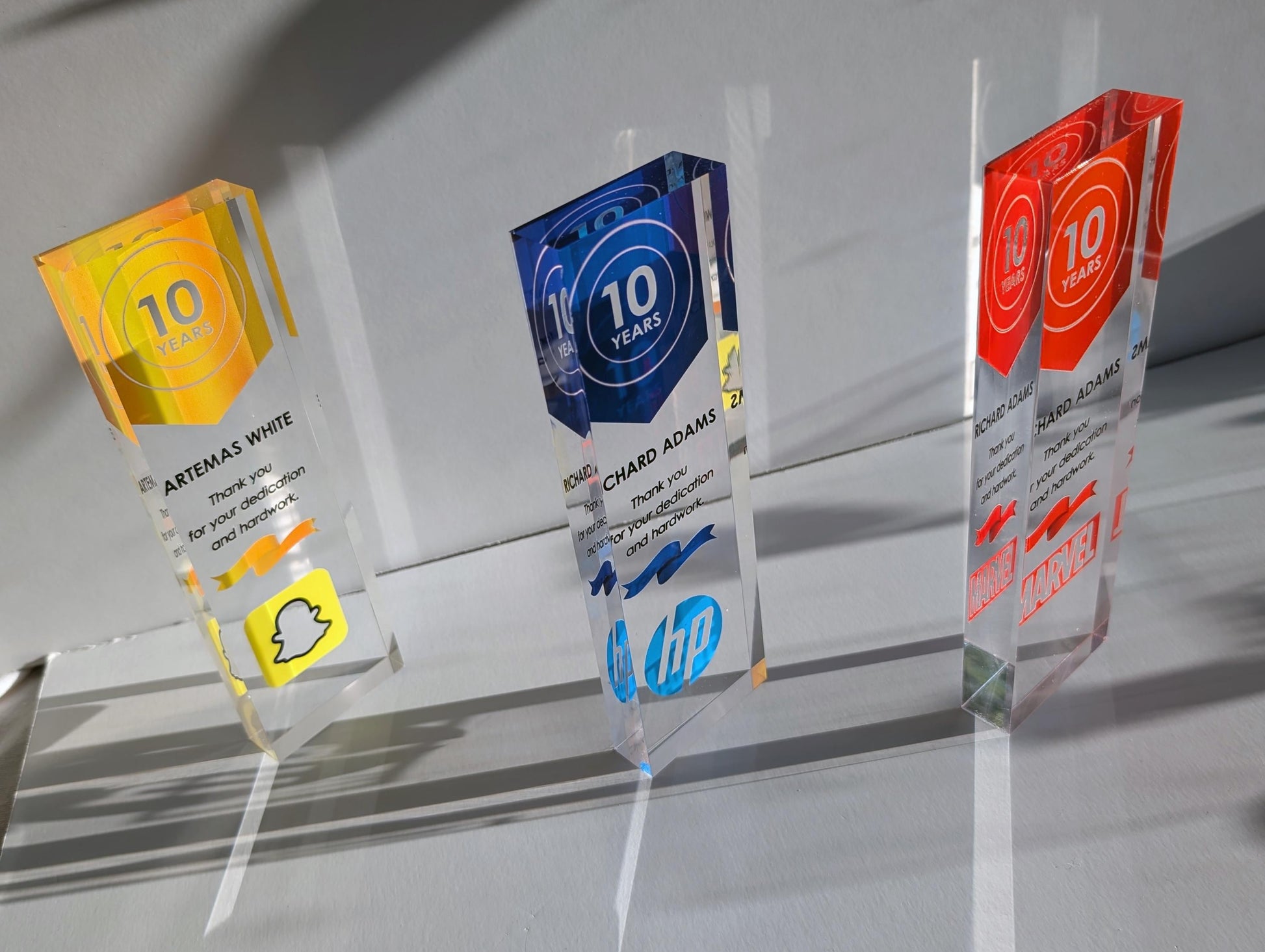 Personalized Award Corporate Trophy Award - Company Anniversary Banner Awards Ceremony, Clear Trophy