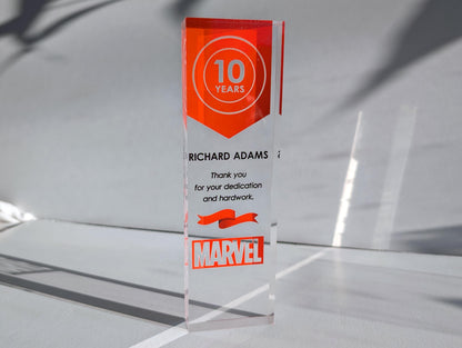 Personalized Award Corporate Trophy Award - Company Anniversary Banner Awards Ceremony, Clear Trophy