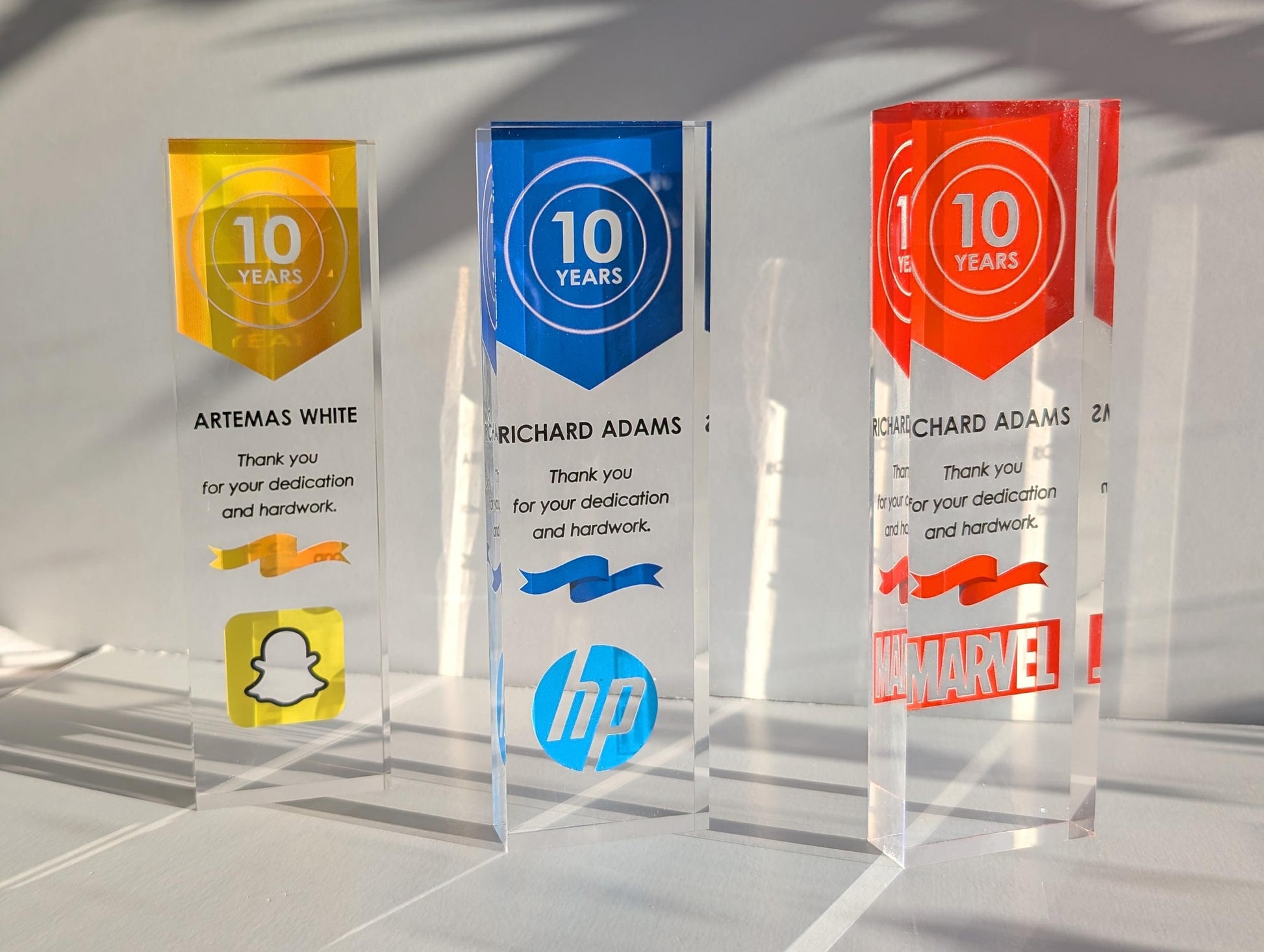 Personalized Award Corporate Trophy Award - Company Anniversary Banner Awards Ceremony, Clear Trophy